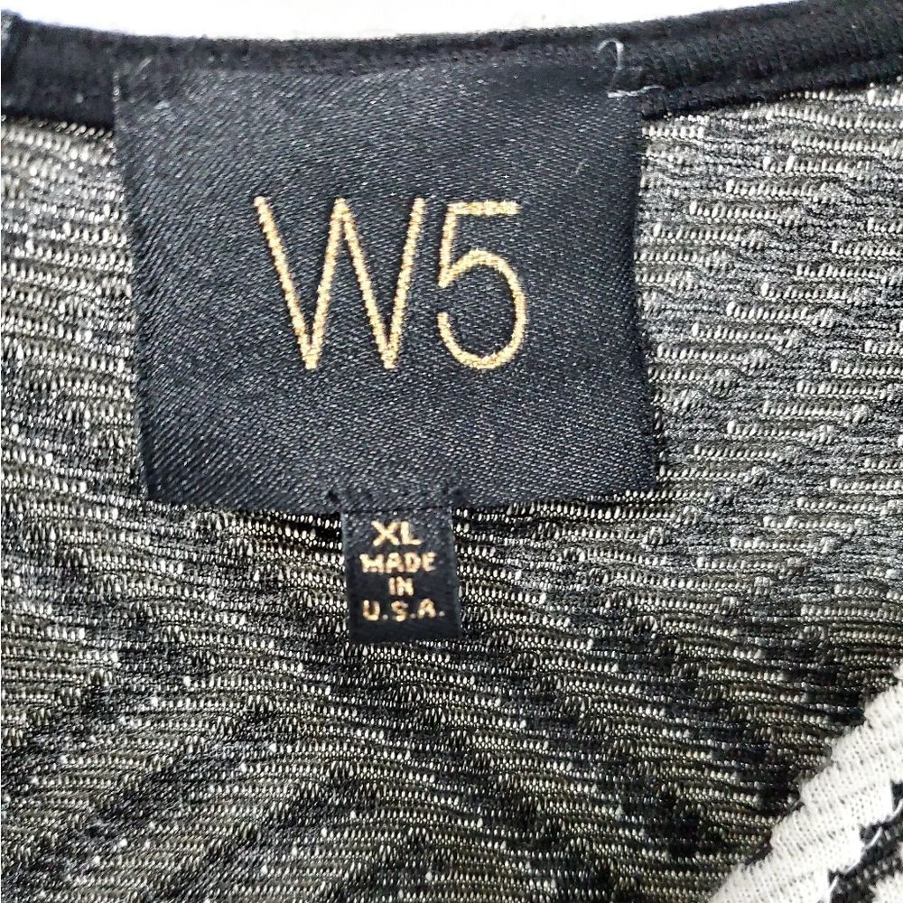 Anthropologie W5 Black and White Shirt with Fringe - Picture 6 of 6